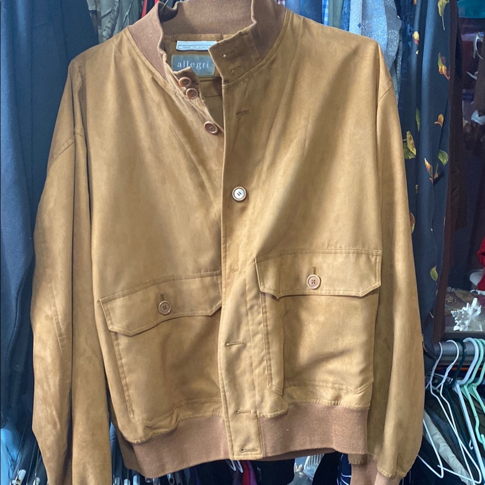 Allegri Brown Bomber Jacket Varsity Style